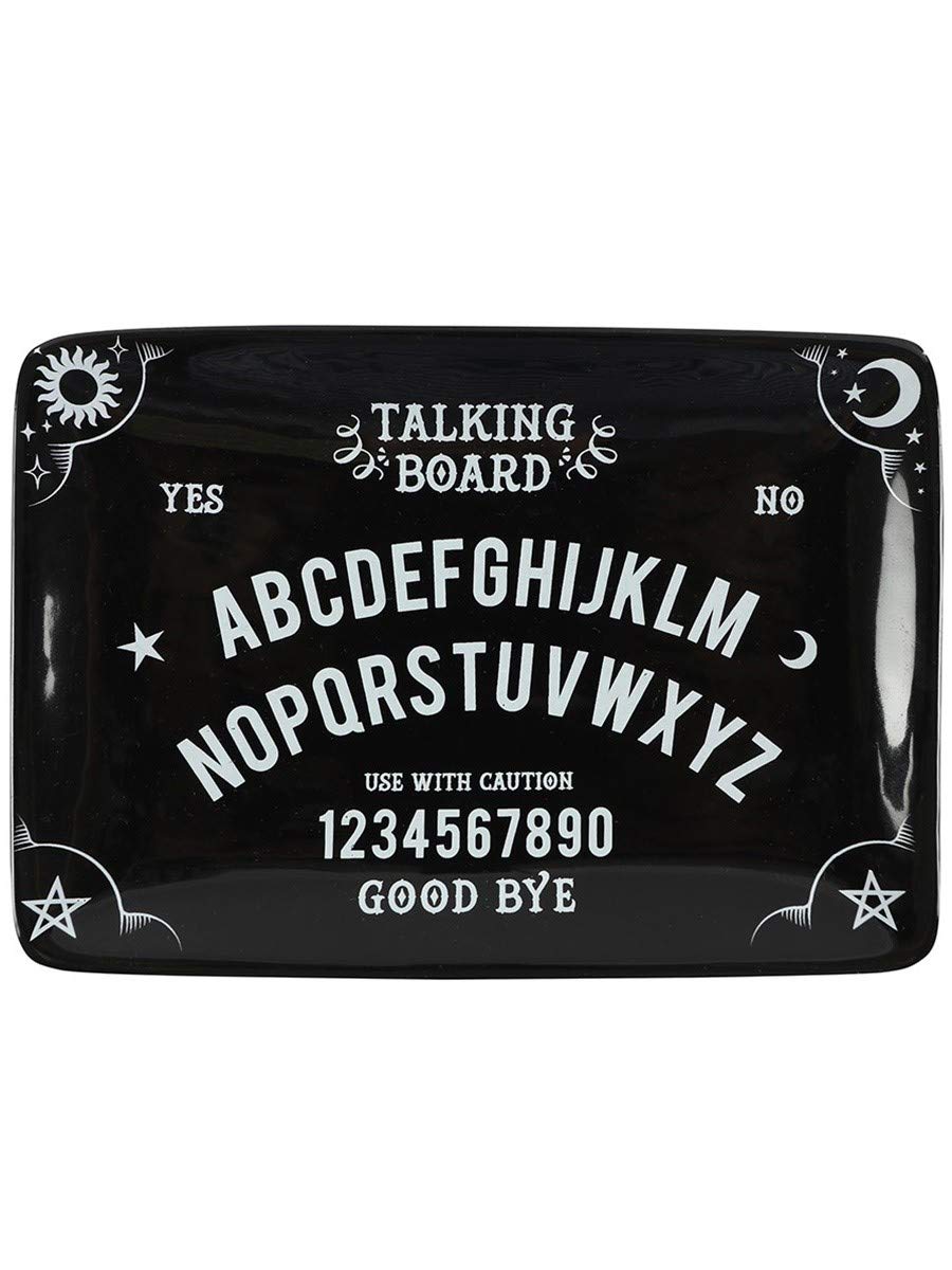 Talking Board Trinket Dish Ornament Black 17x11.5x2cm