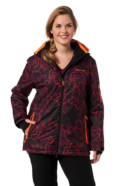 Ulla Popken Winterjacke Funktionsjacke schwarz/pink/orange 46/48 50/52 54/56 58/60 Mod. 687 560 10 Climatex