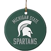 GRAPHICS & MORE Michigan State Spartans Porcelain Holiday Christmas Tree Ornament - 2.8" (7.1 cm)
