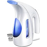 HiLIFE Steamer for Clothes, Portable Handheld Clothing Steamer, 240ml Big Capacity, 700W, Strong Power, Fabric Quick Wrinkle Remover with Brush for Home, Office, Travel (ONLY 120V) -Blue