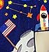 KC Cubs 8x10 Outer Space Solar System Toy Car Road Rug – Educational Play Mat Carpet for Kids, Toddlers, Nursery, Classroom, Playroom, Baby Daycare