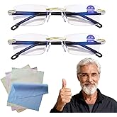 FSXZA Blue Glasses Self Adjusting for Women & Men, Auto Focus Glasses, Intelligent Dual Focus Eye Glasses Far and Near