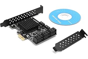 PCIe SATA Card 8 Port, PCI-E to SATA3.0 Controller Expansion Board 8-Port SATA3.0 Interface Expansion Card