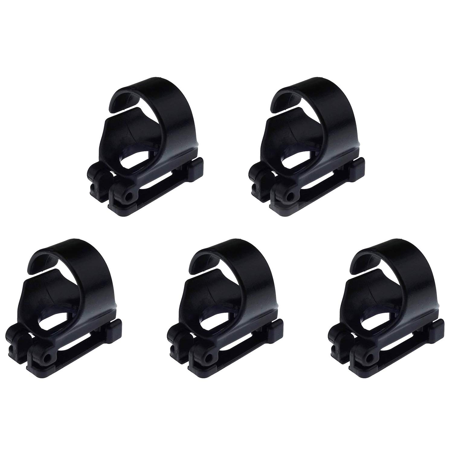 POFET 5 Pack Scuba Dive Universal Plastic Clip Snorkel Keeper Tube Holder,Universal Snorkel Holder Clip, High Performance Air Tube Keeper Snorkel Retainer, Black