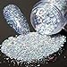 BORN PRETTY Holographic Laser Glitter Nail Sequins Holographic Silver Hexagon Sparkle Glitter Flakes Powder Dust Tips manicuring Nail Art Decoration 10g