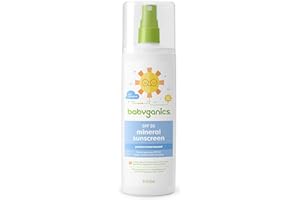 Babyganics SPF 50 Mineral Baby Sunscreen Spray, Unscented | UVA UVB Protection | Octinoxate & Oxybenzone Free | Water Resistant, Value Size, 8oz