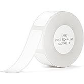 Label Maker Tape White Label Print Paper Compatible for NIIMBOT D11 D110 D101, Thermal Sticker Paper 0.47'' x 1.57'' Waterproof Labeling Tape Replacement 160 Labels/Roll (12×40mm)