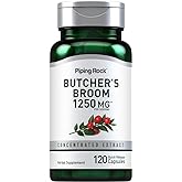 Piping Rock Butchers Broom Supplement | 120 Capsules | Traditional Herbal Root | Concentrated Extract | Non-GMO, Gluten Free