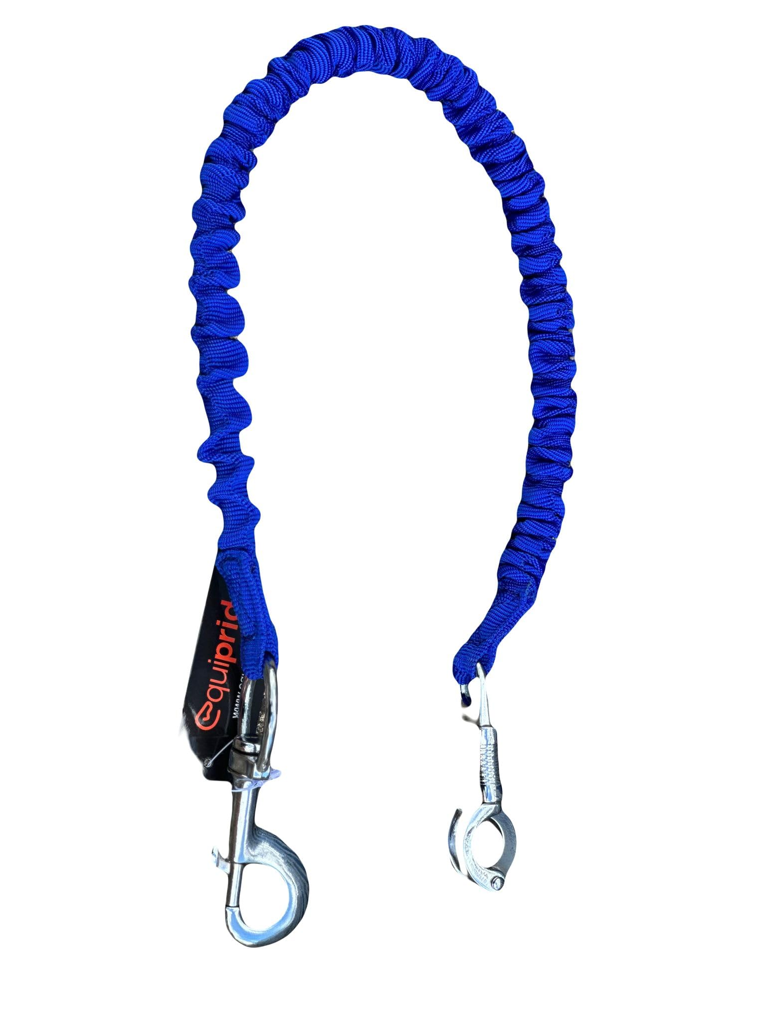 Equipride Heavy Duty Fabric Covered Quick Release Trailer Tie Stable Bungee Tie Elasticated (Royal Blue)