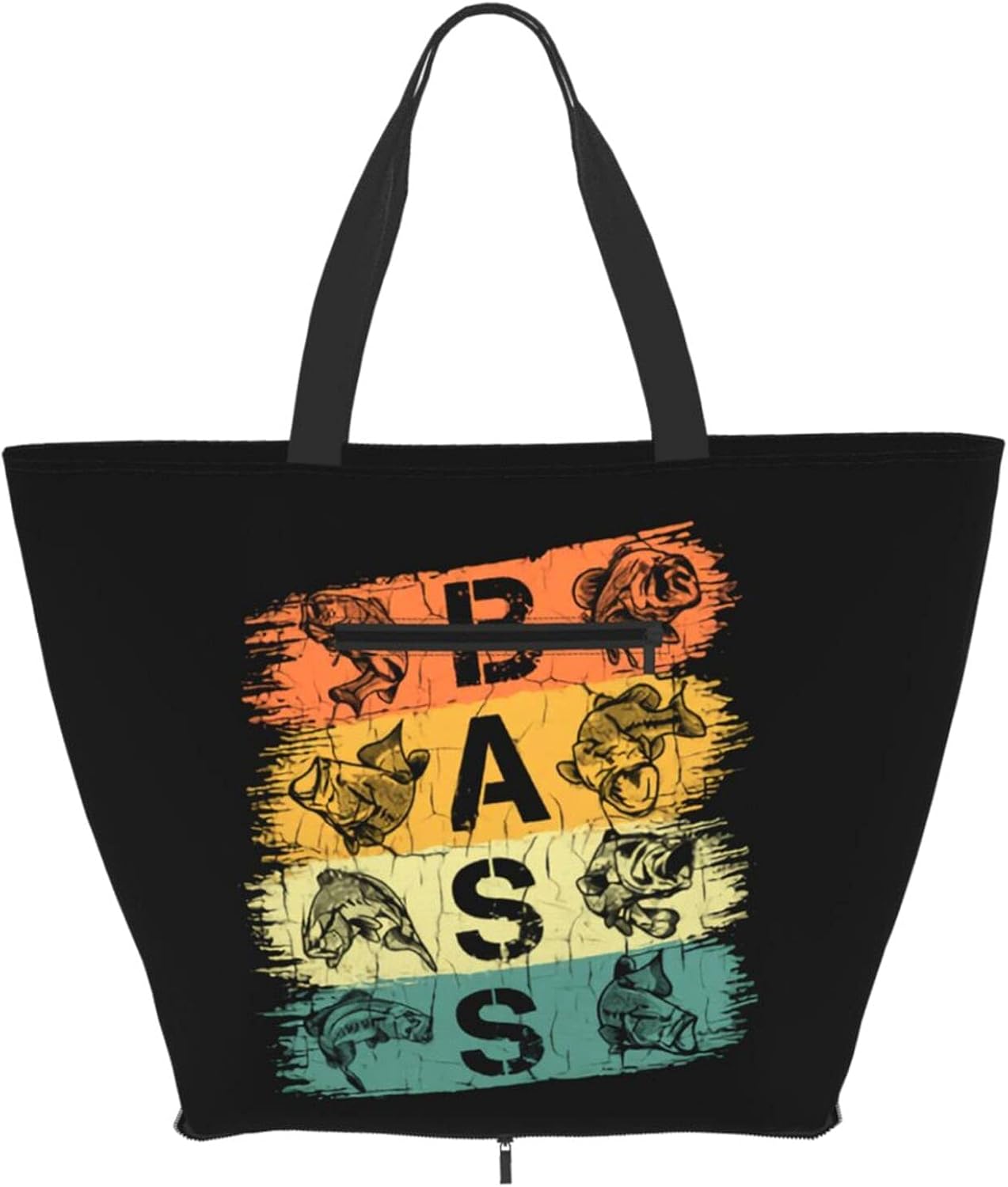 Amazon.com: Bass Fishing Tote Bag，Shoulder Bag,Travel Bag with External