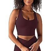 YITTY Active Bra Tank Tops for Women, Longline Sports Bra Tank Built-in Bra, Removable Cups, Low Impact for Yoga Workout, Gym