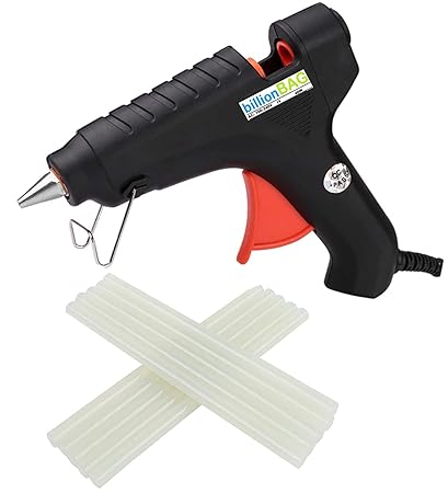 billionBAG Plastic and Metal Hot Melt Glue Gun Kit (Multicolour)