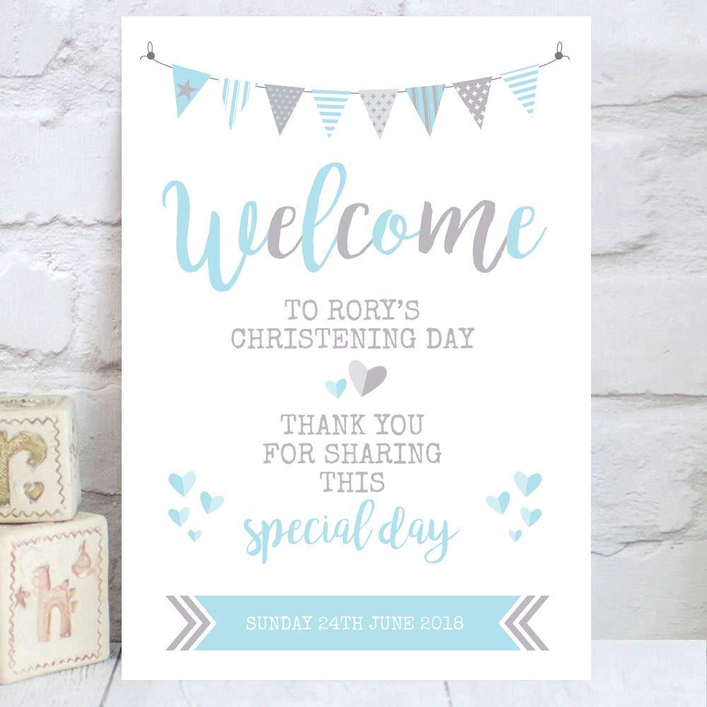 Personalised Sign for Christenings, Birthdays and Baptisms in