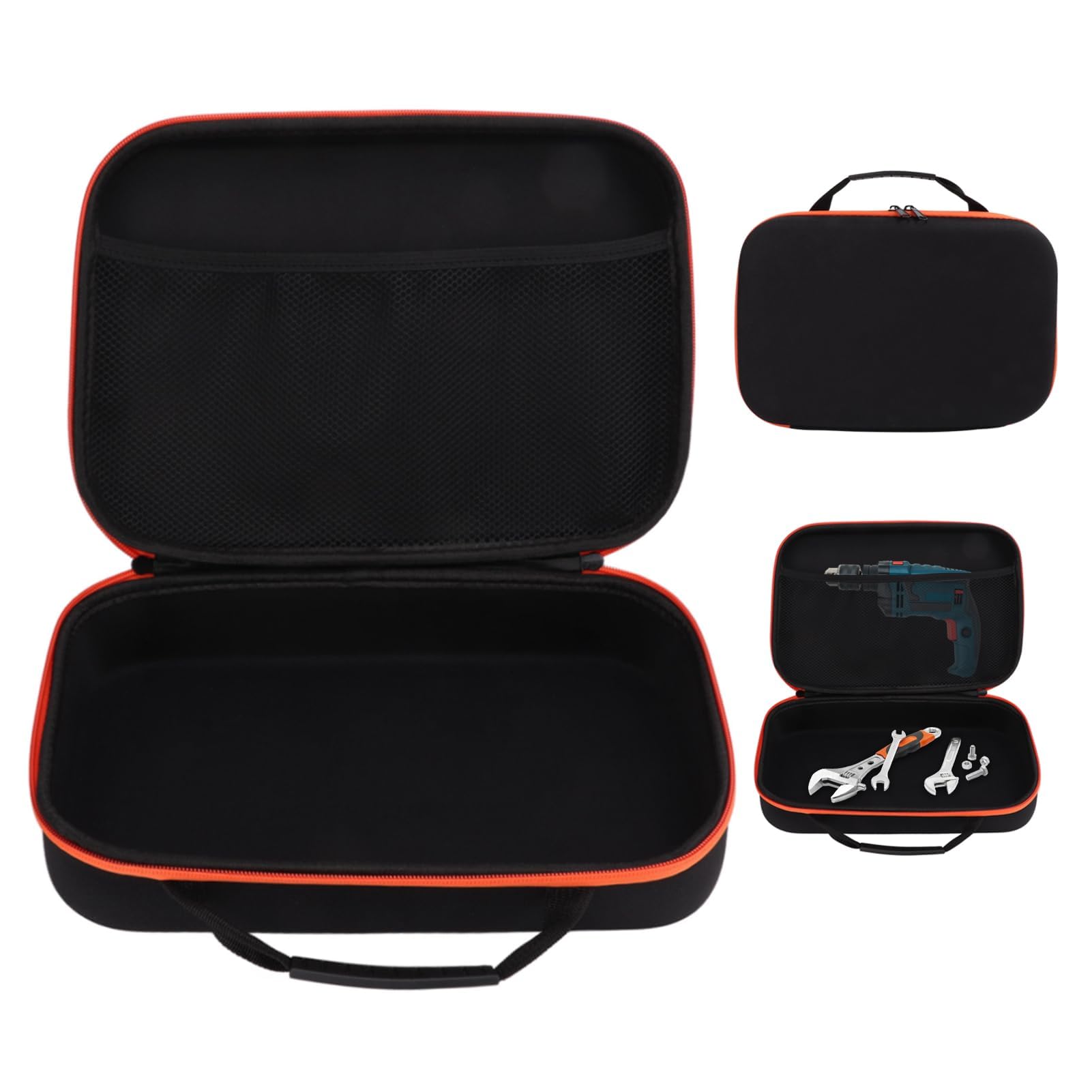 Agatige Oxford Cloth Tool Container Bag, Shockproof Tool Box, Electrician Storage Case for Electric Drill, Drill Pliers Wrench Container Bag for Electric Scissors Cutting Tools Storage Organizer (L)