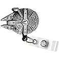 Spaceship Millennium Falcon Retractable ID Badge Reel, Retractable ID Badge Reel - Doctor/Nurse/Teacher Badge Reel Badge Clips