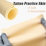 UPTATSUPPLY 12PCS Tattoo Practice Skin 6"x8" Double Sides Microblading Silicone view 2