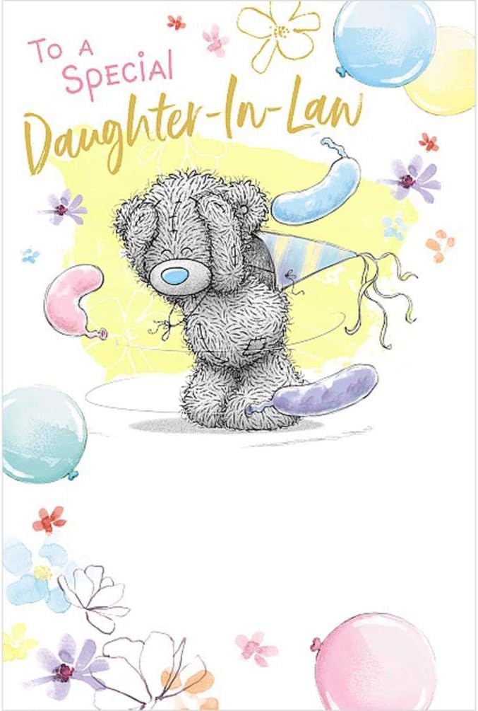 Me To You Daughter in Law Birthday Bear Tatty Teddy Carte Blanche Birthday Card, White, 153mm x 230mm / 6 inch x 9 inch.,ASM01161