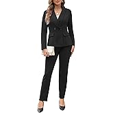 Women's Fall Business Pant Suit Long Sleeve Formal 2 Piece Blazer Set Casual Office Work Outfits 2024