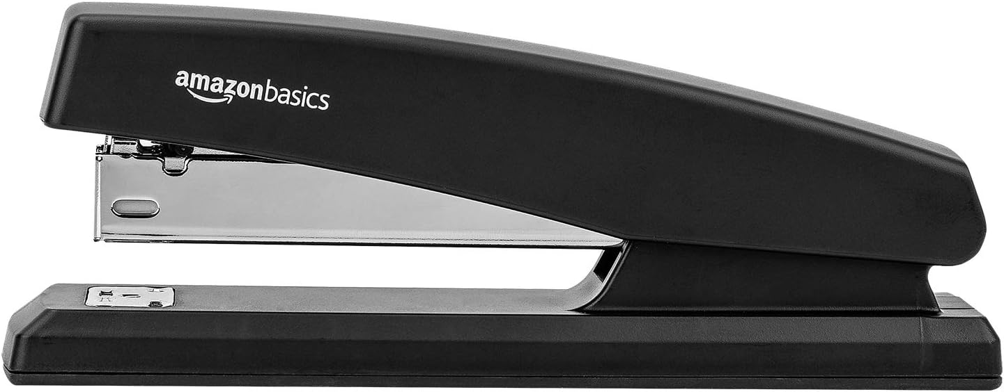 Basics 10-Sheet Capacity, Non-Slip, Office Stapler with 1000 Staples, Black : Office Products