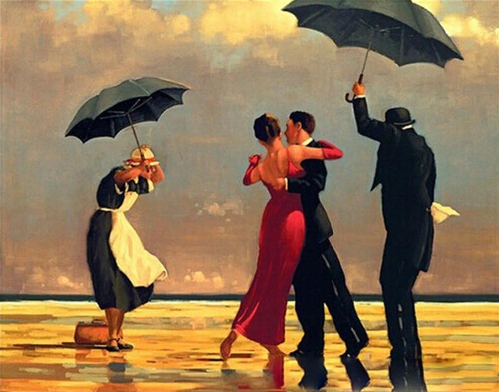 5D DIY Diamond Painting Dance in Rain Embroidery Full Square Diamond Cross Stitch Decor