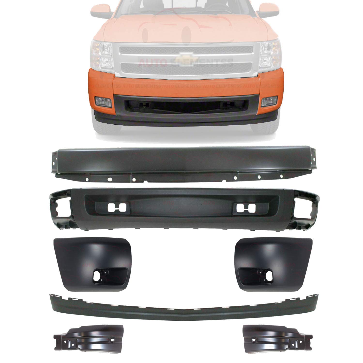 Car & Truck Air Dams New Front BUMPER DEFLECTOR for Chevy Silverado