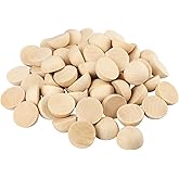 80 PCS 2 Inch Half Wood Balls, Split Wood Balls, Half Wooden Spheres, Half Round Balls, Suitable for Painting, Glass, Various Materials, DIY Jewelry Accessories and Craft Supplies, by GNIEMCKIN.