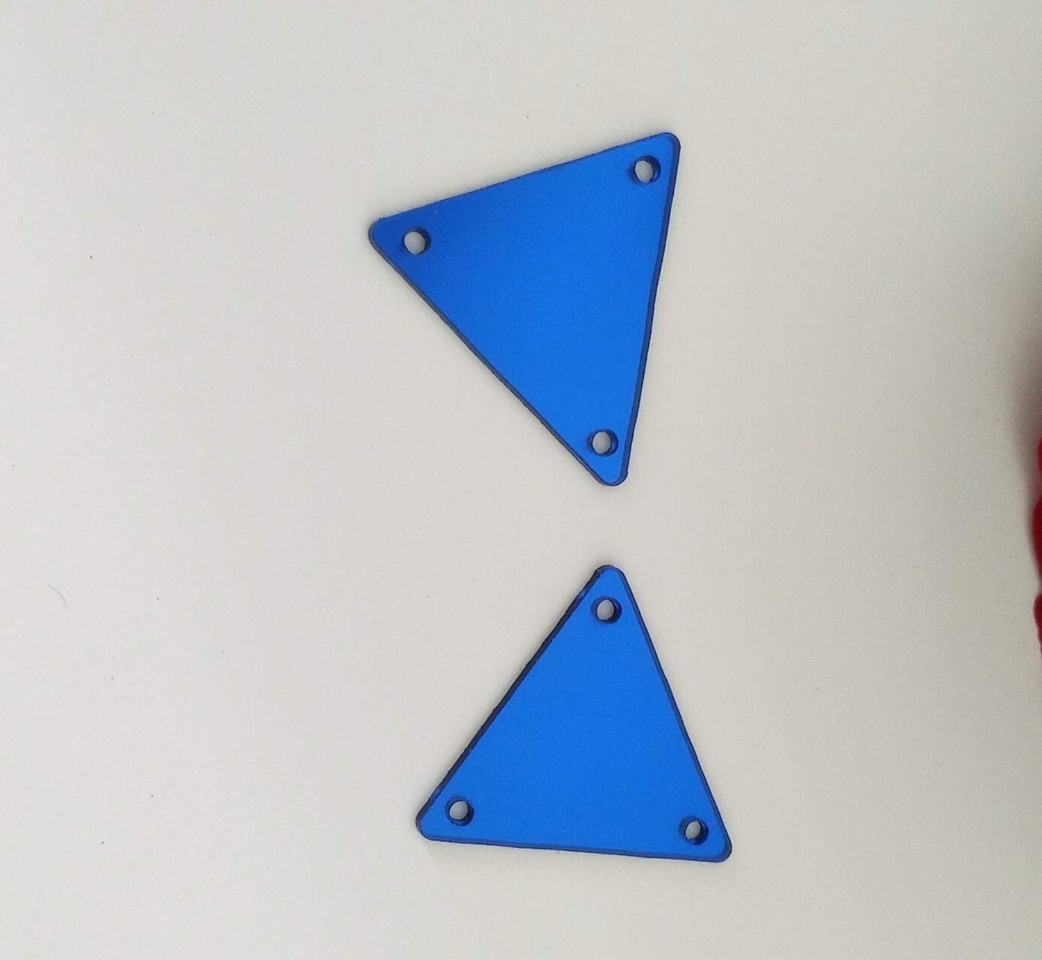 MEYA 50PCS Sew On Triangle Mirror Piece, DIY Mirrored Rhinestones For Costume Evening Dresses Cloth Garment Decoration Accessory (Dark Blue)