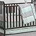 Mint Green and Grey Arrow Stripe 3 Piece Crib Bedding Set by The Peanut Shell