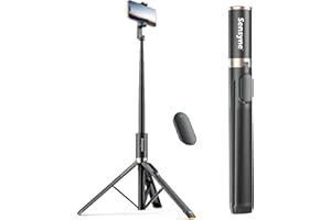 Sensyne 63" Selfie Stick Tripod, Extendable Phone Tripod with Wireless Remote Compatible with Cell Phones for Selfies, Photography,Video, Live Stream
