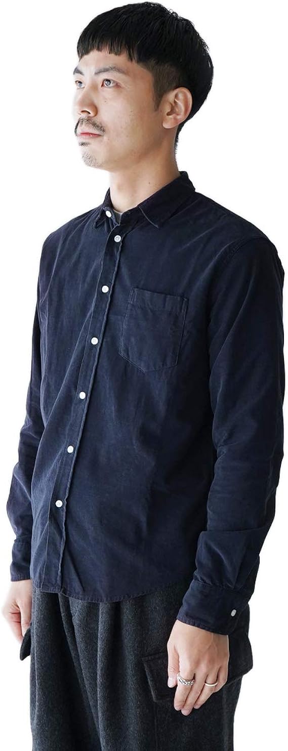 Amazon フランクアンドアイリーン Frank Eileen ルーク Luke コーデュロイ レギュラーカラー シャツ メンズ 秋冬 Xxs Sサイズ相当 Navy Col 77 シャツ 通販