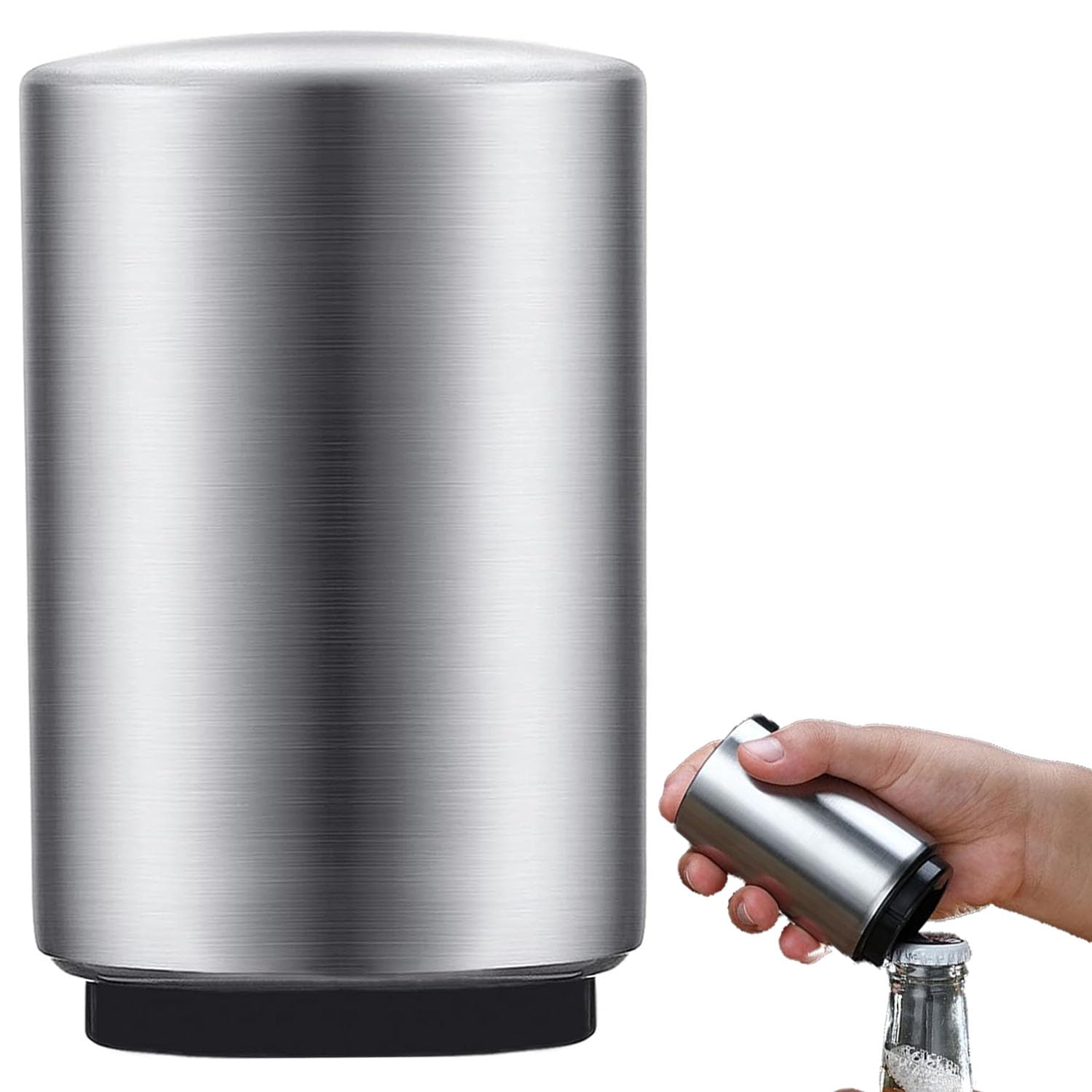 Push Down Bottle Opener,Stainless Steel Press Down Automatic Bottle Opener, Quick to Open, Bottle Openers for Bar, Beer, Cola, Soda, Kitchen Gadgets Accessories for Men