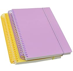 Large Spiral Notebook With Bandage, 2 Pcs 10.2 Inch