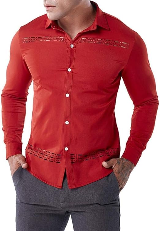 camisas rojas para hombre