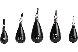 JUIFUTIME Premium 10-Pack Tungsten Drop Shot Weights Kit, Tungsten Fishing Weights for Drop Shot Rig