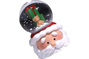 HEEPDD Christmas Snow Globe, Snow Globes Night Light Decoration with Premium and Glass, for Home Decor Christmas Birthday Gif