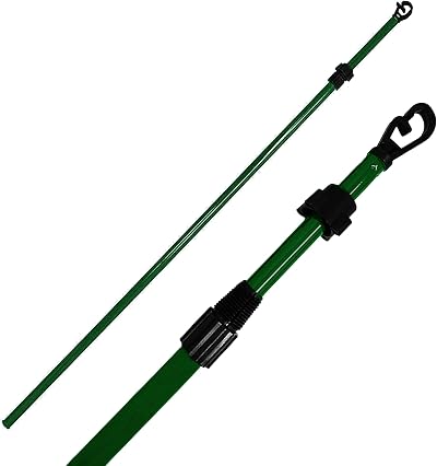 ACCURATE 2.4M Extending Washing Line Prop Pole - Heavy Duty with G Hook