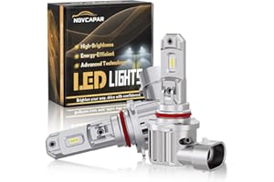 NOVCAPAR 9005 Led Bulbs, 30000LM 1000% Brightness, Cool White 6500K, 1:1 Mini Size, Plug and Play, Canbus Ready, Hi and Low Beam, HB3 9005 led fog lights, Pack of 2