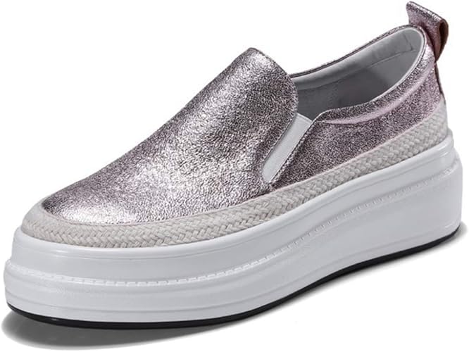 Amazon ダキシ スニーカー スリッポン レディース スニーカー ぺたんこ 厚底 おしゃれ かわいい シンプル 4センチ ヒール オールシーズン 低反発 軽量 ウォーキングシューズ ラメ 22 24 5 散歩 ローファー カジュアル 大人 ダキシ ローファー スリッポン
