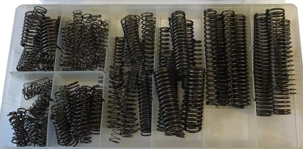 TZ Assorted Box of 114 Compression Springs with Black Finish
