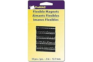 ProMag Flexible Round Magnets, 0.5-Inch, 50-Pack, 457450