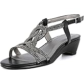 LONDON FOG Womens Macey Demi-Wedge Dress Sandals