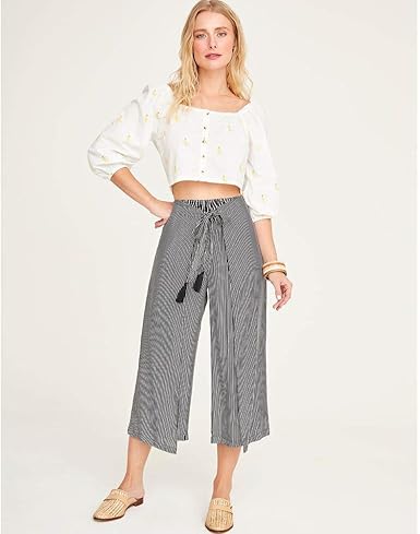 calça pantacourt viscose