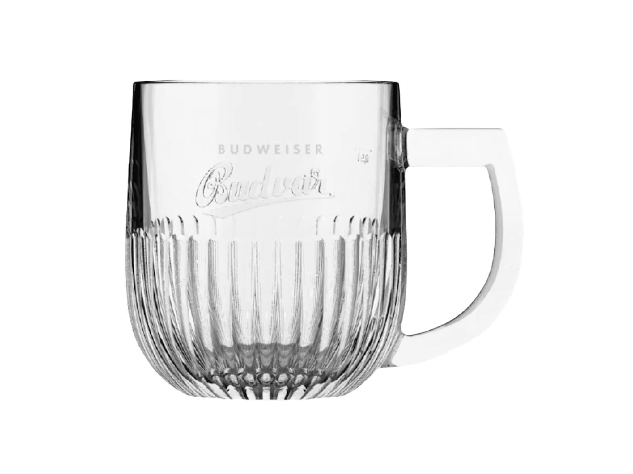 Budvar Budweiser Tankard Beer Glass Official Merchandise Nucleated 1 Glass Perfect for Your Home Bar or Mancave