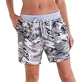 X-Image Women's Comfy Stretch Summer Beach Shorts Casual Pajama Shorts Yoga Short Pants with Elastic Drawstring & Pockets