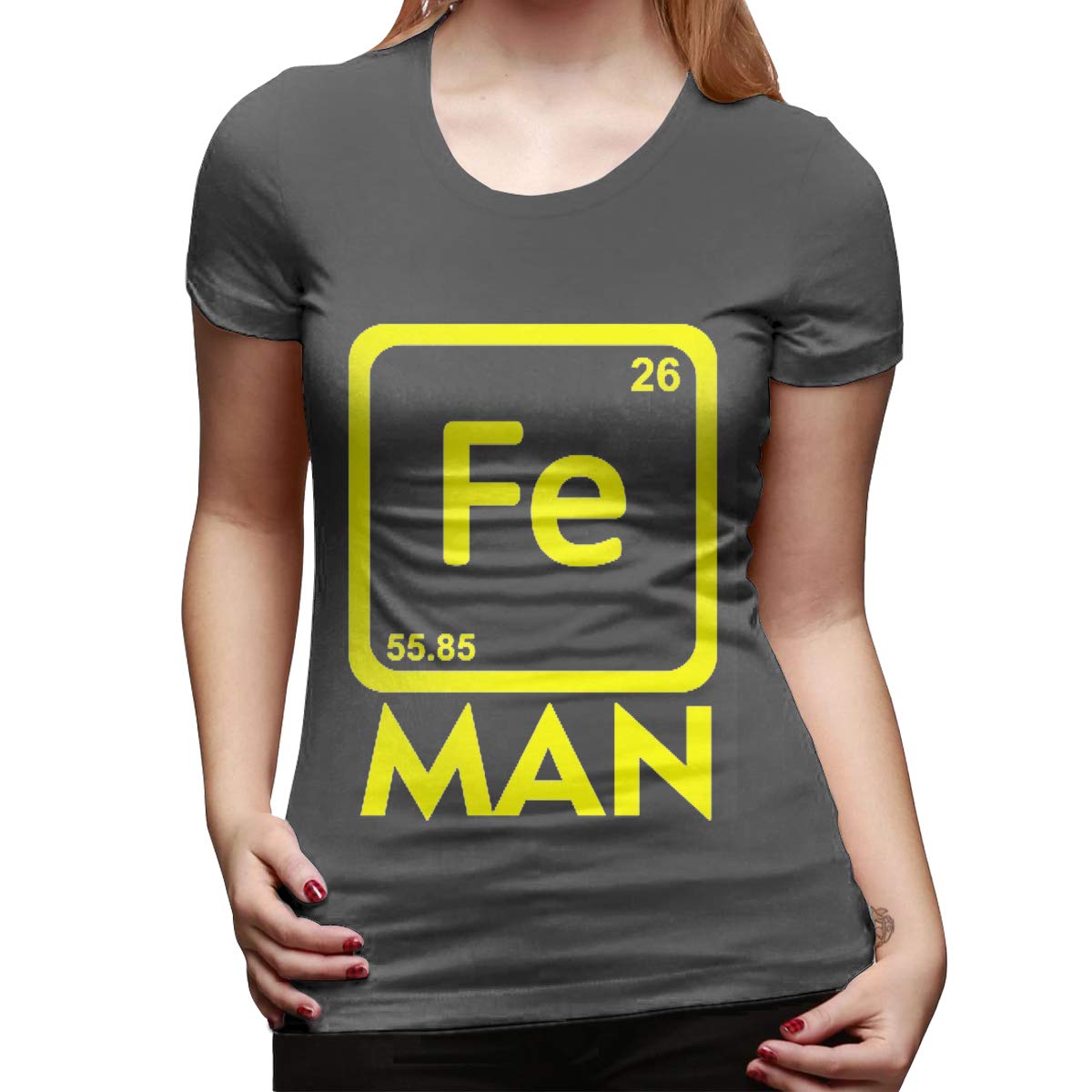 Iron Science Funny Chemistry Fe Periodic Table Ness Yoga Summer T Shirt