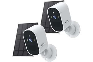 XVIM 1080P 2Pack Solar Security Cameras Wireless Outdoor, 2MP Battery Powered Camera with Color Night Vision, 2.4GHz WiFi Home Security, PIR Human Detection, 2-Way Talk, SD/Cloud, IP65 Waterproof