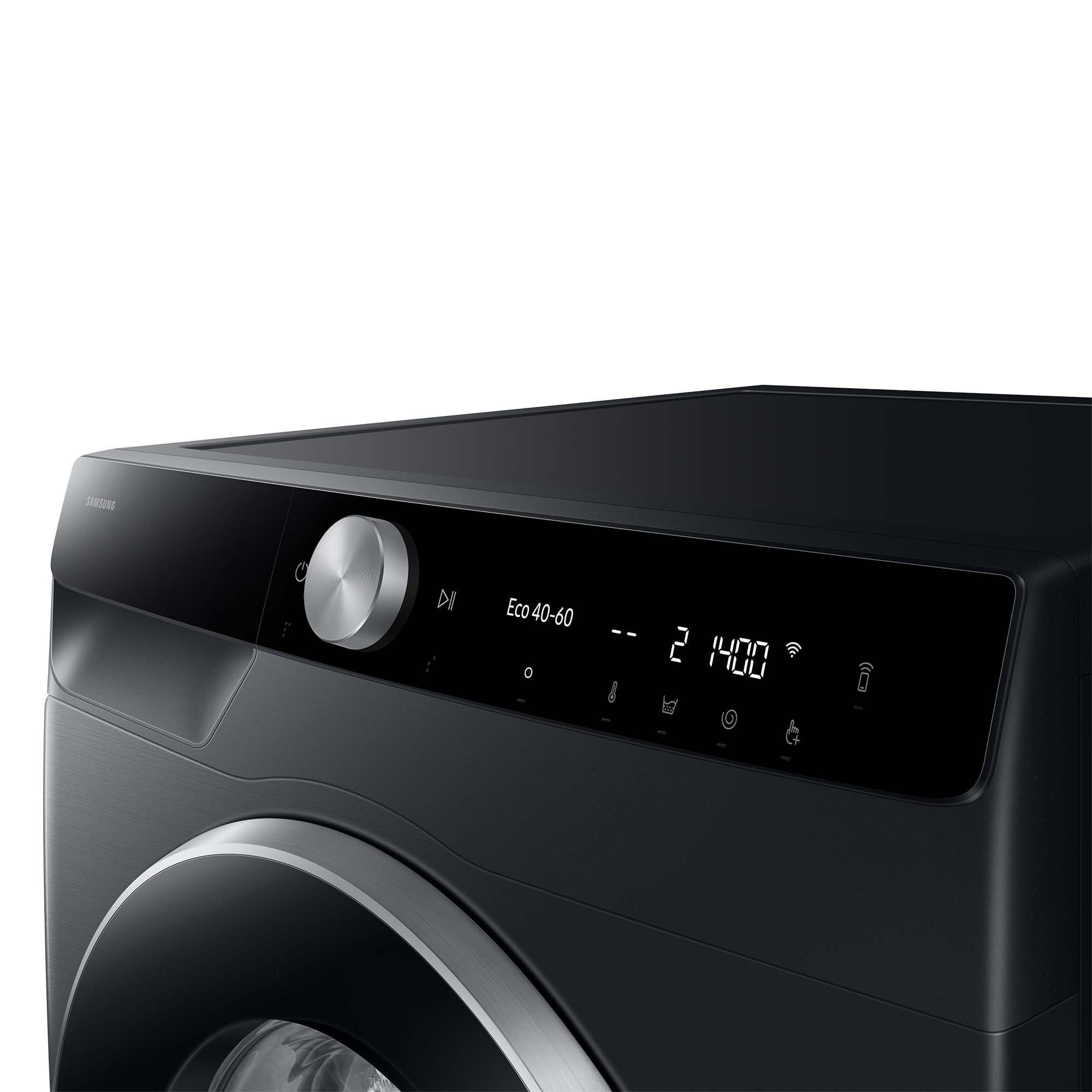 Samsung WW90DG6U25LBU2 Waschmaschine, 9 kg, 1.400 U/min, Extra energiesparend, EEK: A (-10%), AI Ecobubble, SuperSpeed 39 Min, AI Control, SmartThings App und AI Energy Mode, Schwarz 2