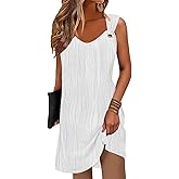 ETCYY Summer Dresses for Women 2026 Vacation Beach Cover Ups Swimsuit Sleeveless Sundresses Casual Loose Tank Sun Dresses