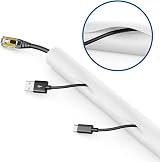 deleyCON 9.8ft Self-Closing Cable Conduit Management Sheath - White Nylon view 5