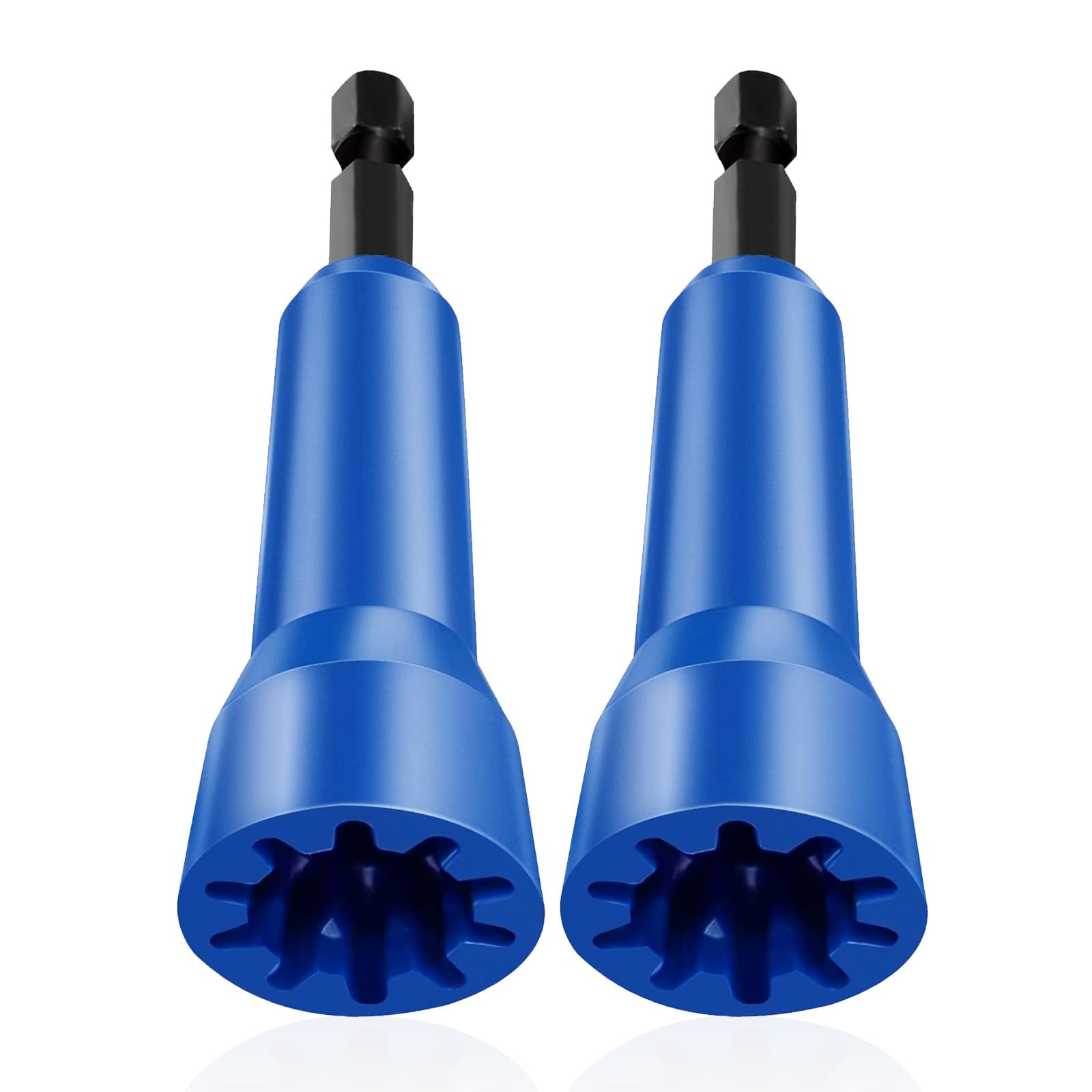 2Pcs Wire Twister Tool, Wire Twisting Spinner, Wire Nut Driver with 1/4" Chuck, Wire Connector Socket, Wire Cap Nut Twister for Wire and Man Drill (Blue)